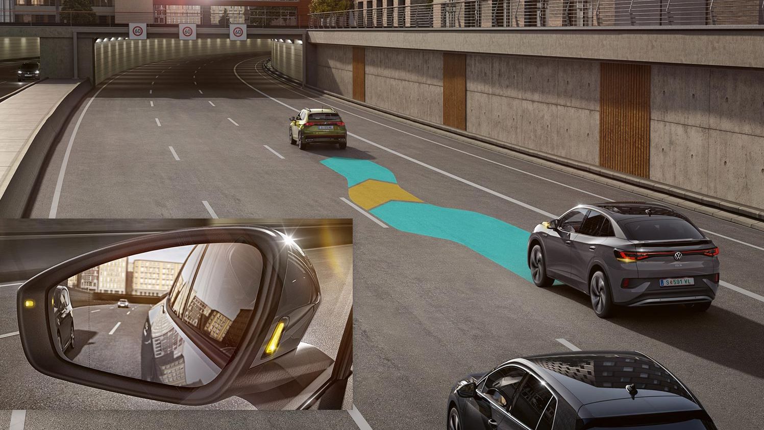 Grafische Darstellung des Side Assist 