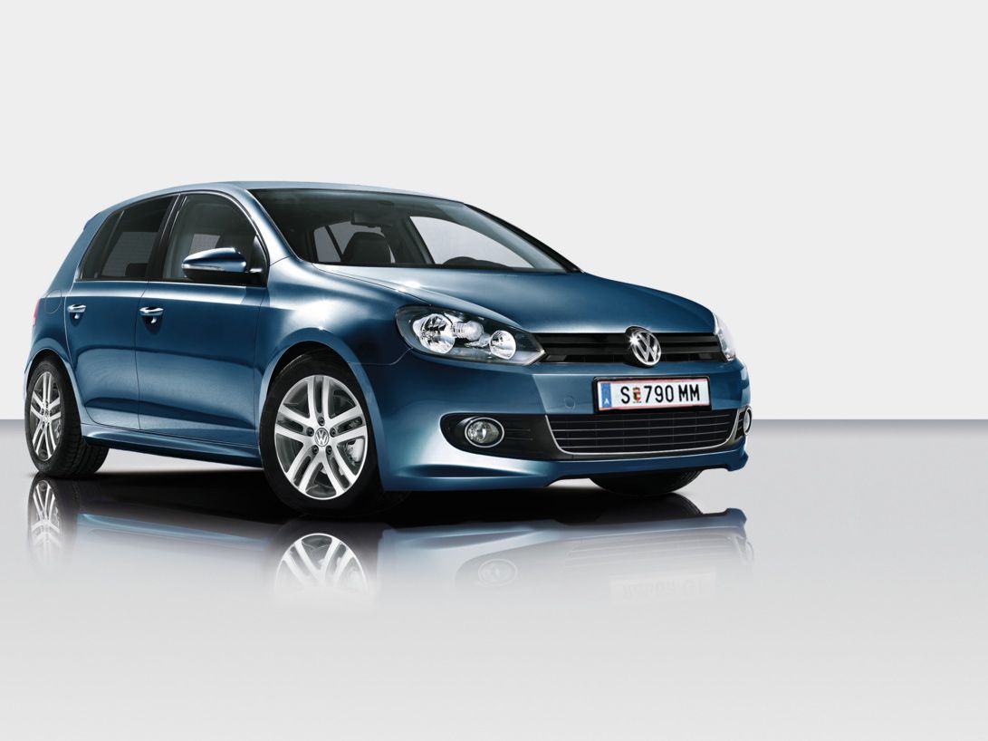 VW Golf Rabbit Vorgängermodell blau Seitenansicht