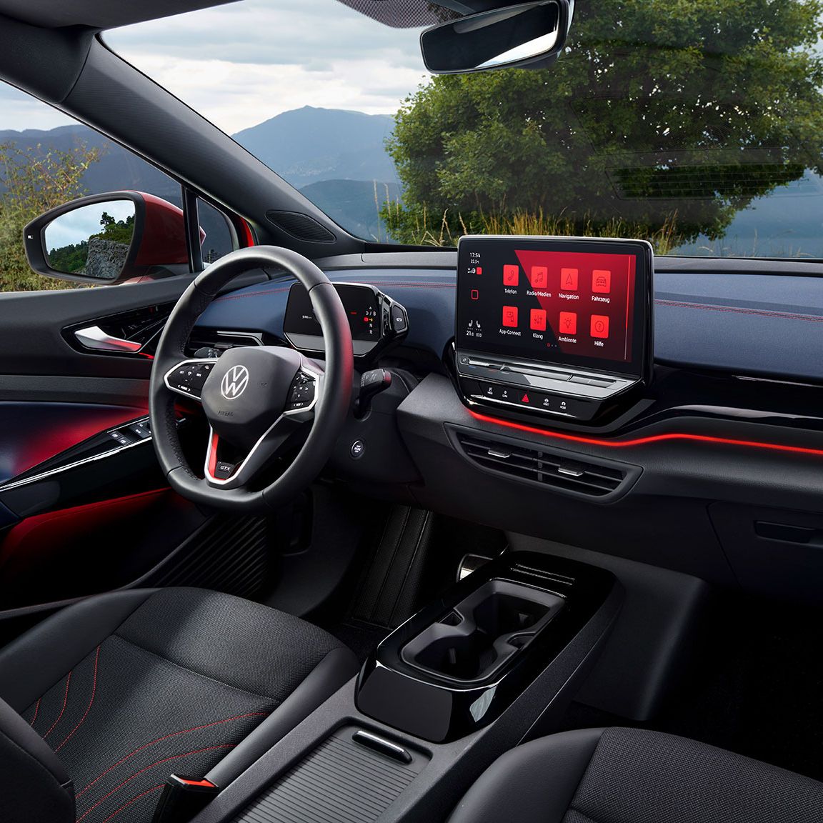 Interieur und Ambientebeleuchtung des VW ID.5 GTX