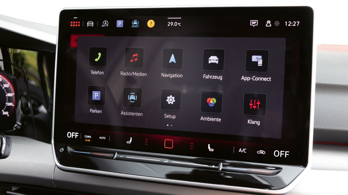 Das Infotainmentsystem des VW Golf Rabbit