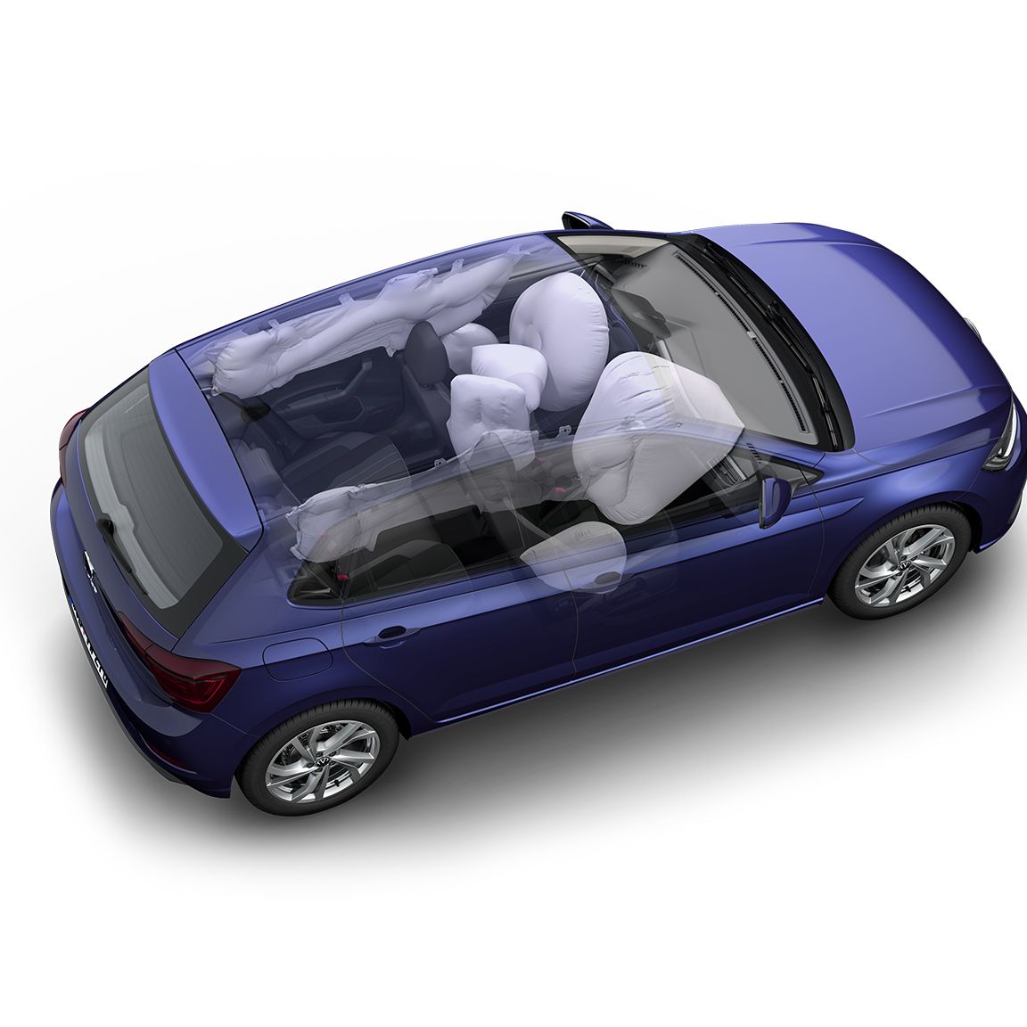 Abbildung zeigt Airbags im VW Polo