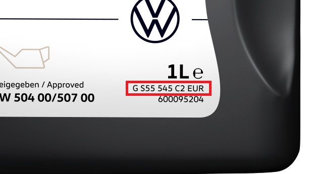 VW Motoröl Longlife III FE Ausschnitt Herstellernummer