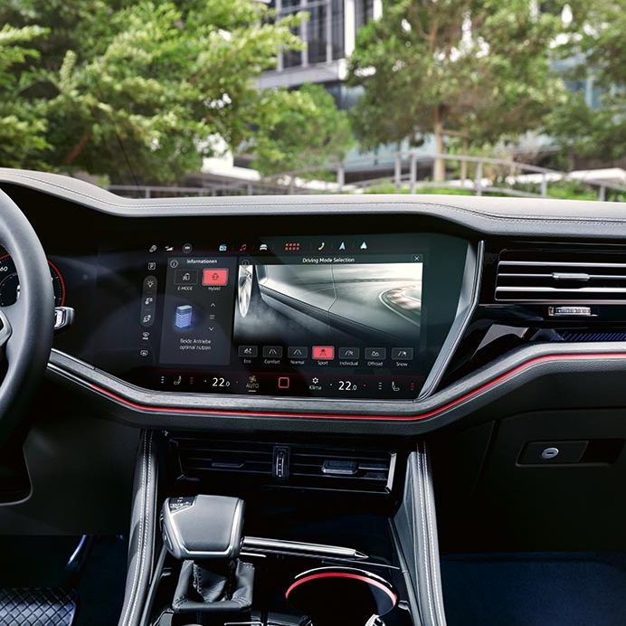 Blick auf den Interior eines Touareg eHybrid