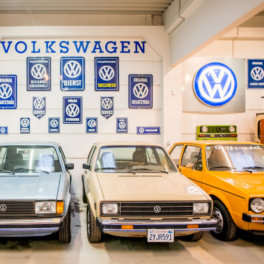 4 Golf Modelle im Golfsrudel-Museum von Wolfgang Juza