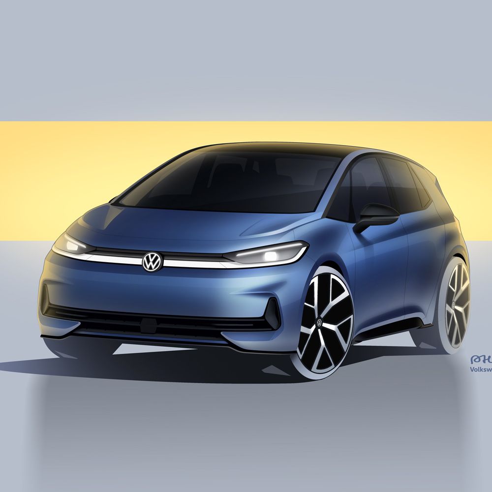 Seitliche Frontansicht der Designstudie des ID.3 Neo.