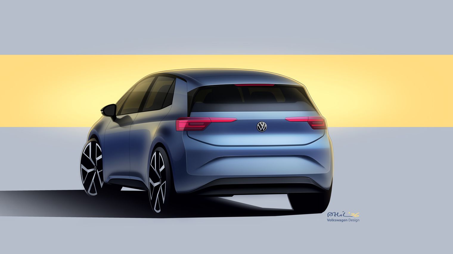 Heckansicht der Designstudie des ID.3 Neo.