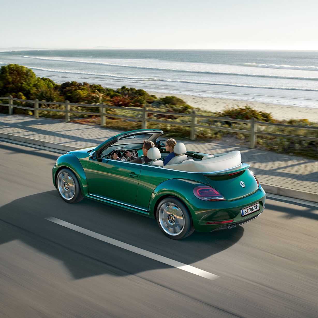 vw volkswagen beetle cabriolet meer strand