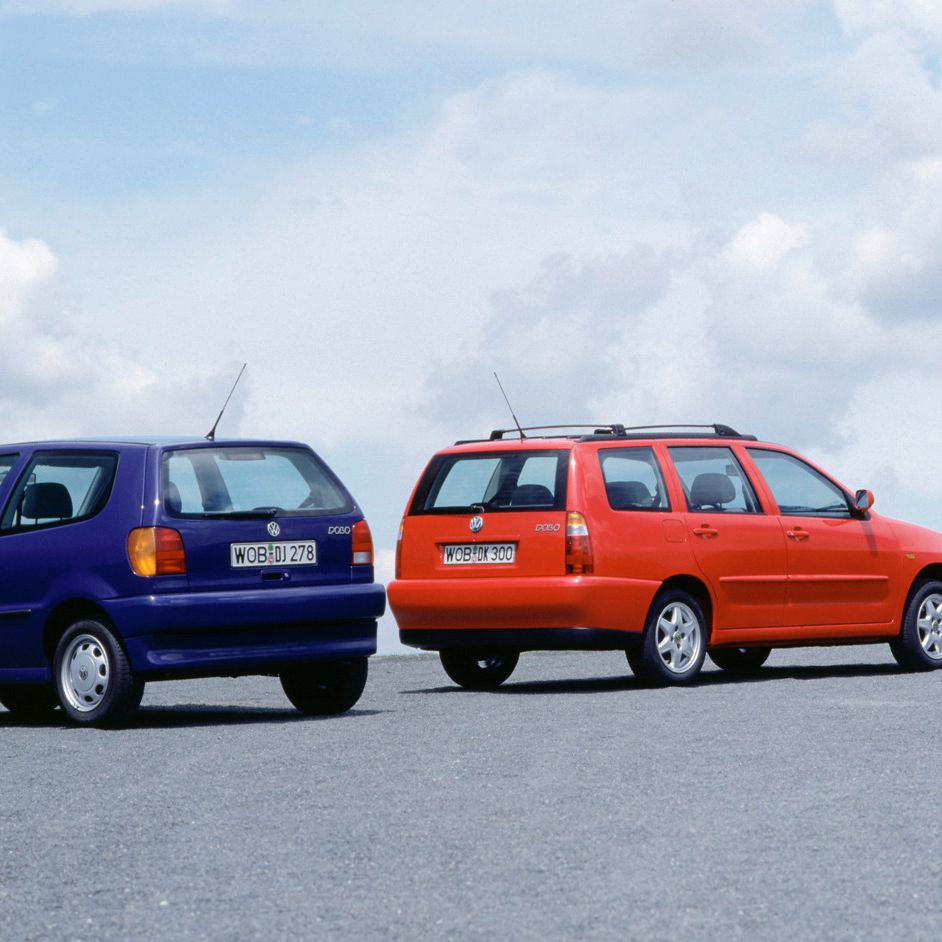 Verschiedene Varianten des VW Polo 3 nebeneinander