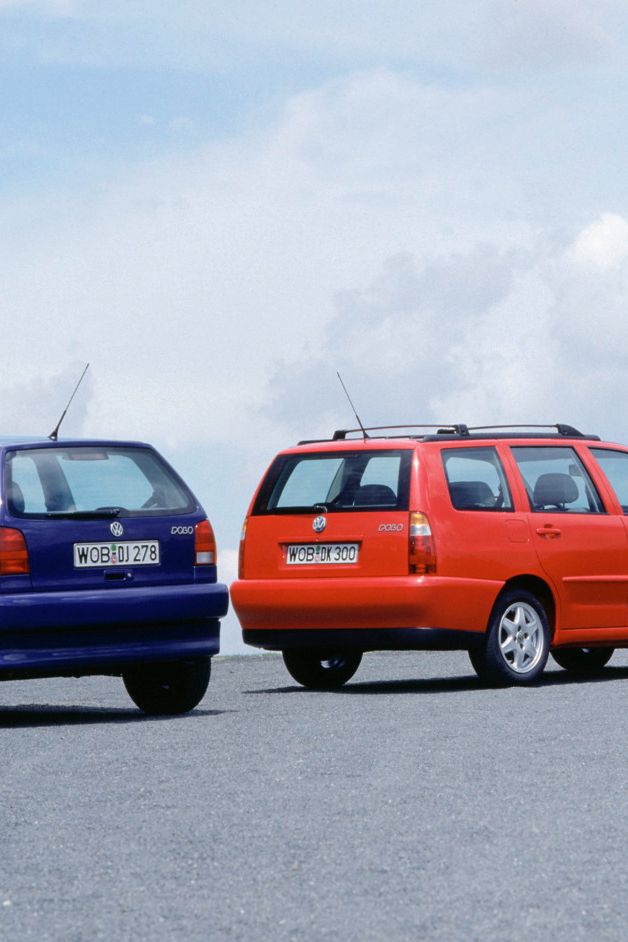 Verschiedene Varianten des VW Polo 3 nebeneinander