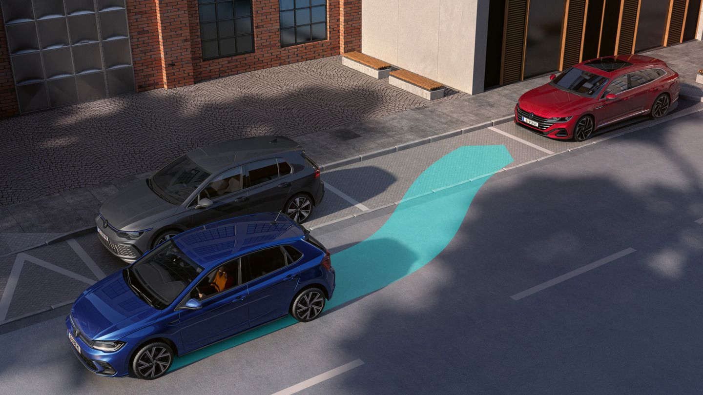Park Assist wird am Beispiel des VW Polo gezeigt