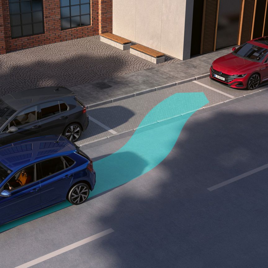 Park Assist wird am Beispiel des VW Polo gezeigt
