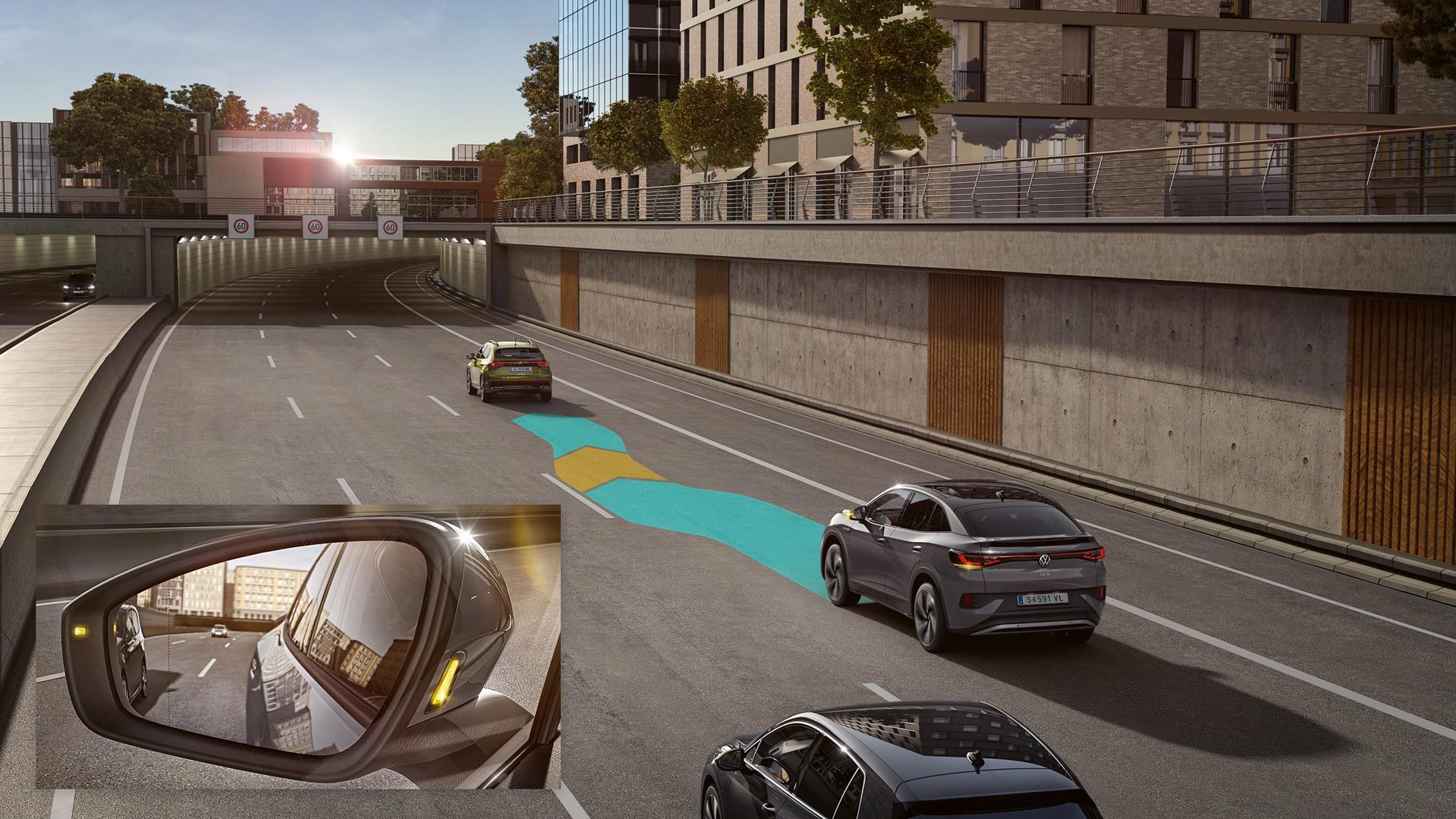 Grafische Darstellung des Side Assist 