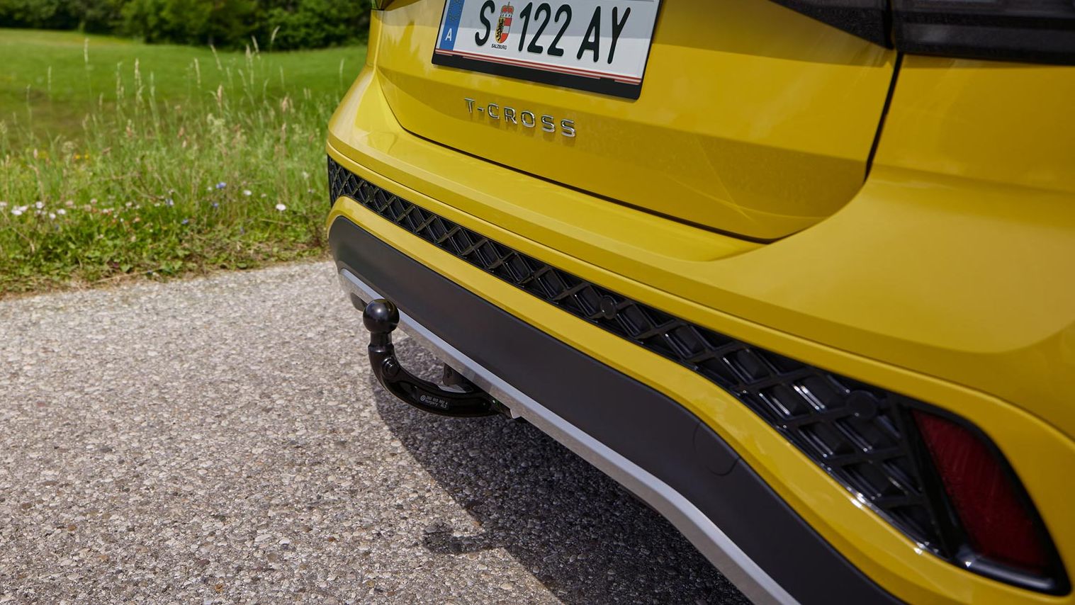 Anhängevorrichtung, IQ.LIGHT Rückleuchten und Kofferraumklappe des VW T-Cross