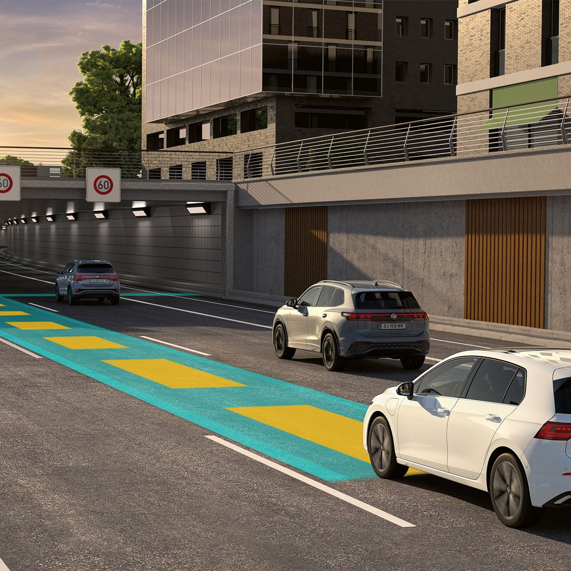 Assistenzsystem "Travel Assist" im VW Golf