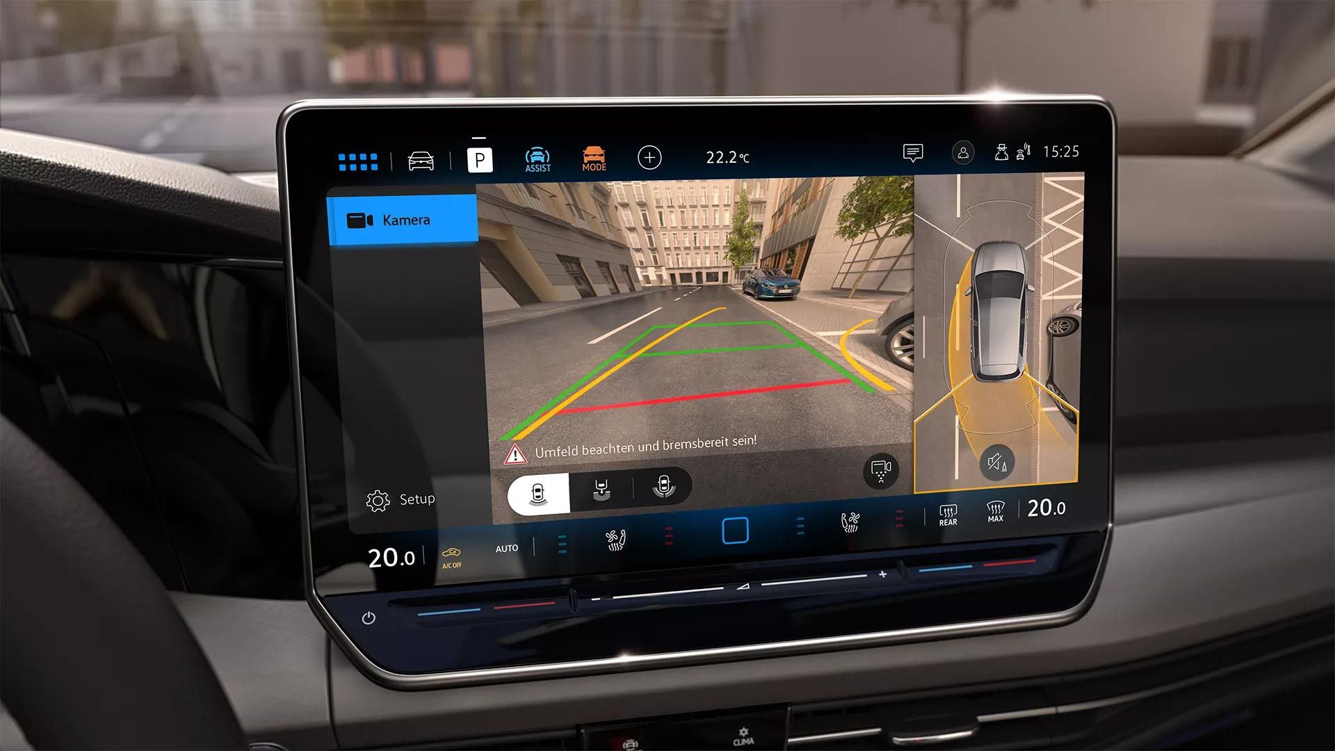 Assistenzsystem "Area View" im VW Golf