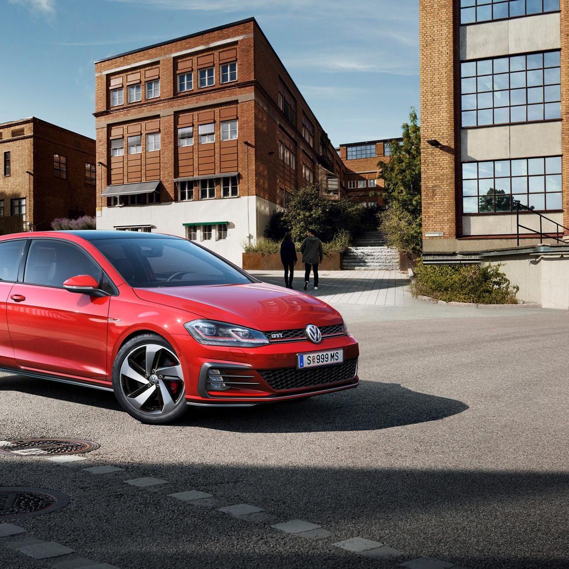 vw volkswagen golf gti rot seitenansicht