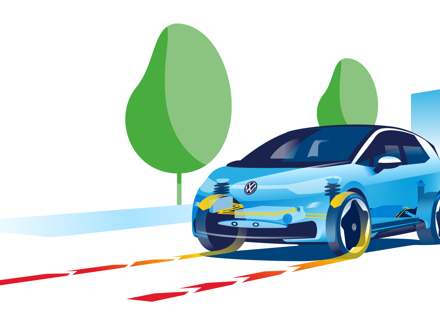 Technische Darstellung von Volkswagen Bremsenergie