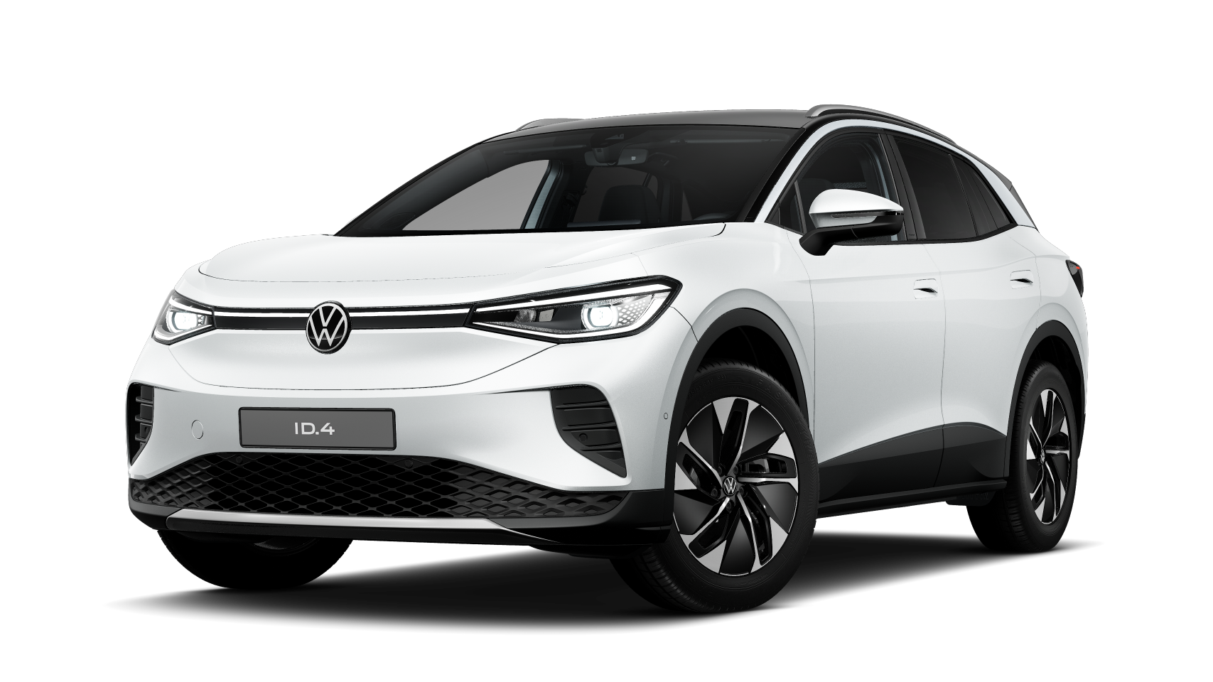 Frontansicht eines weißen ID.4 Pro 4MOTION Business