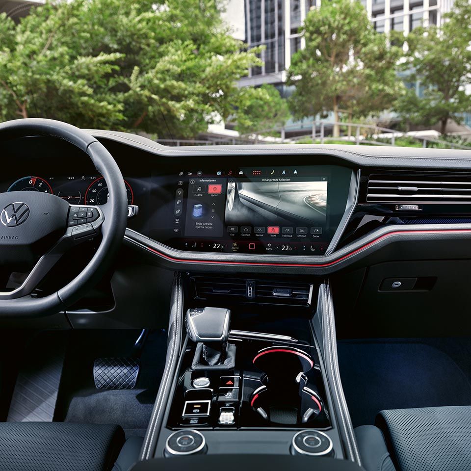 Blick auf den Interior eines Touareg eHybrid
