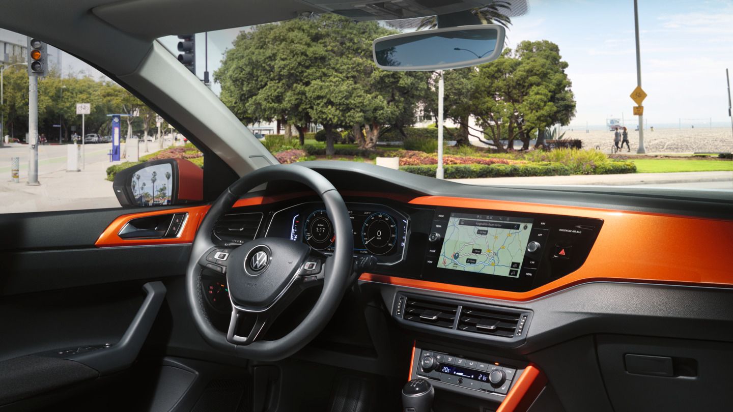 vw volkswagen polo Vorgängermodell orange interieur