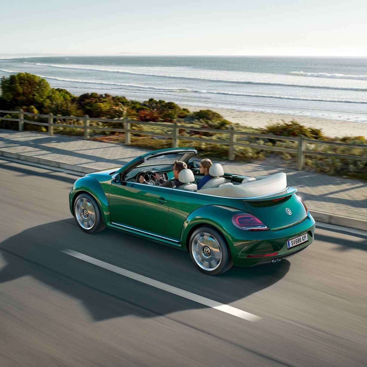 vw volkswagen beetle cabriolet meer strand