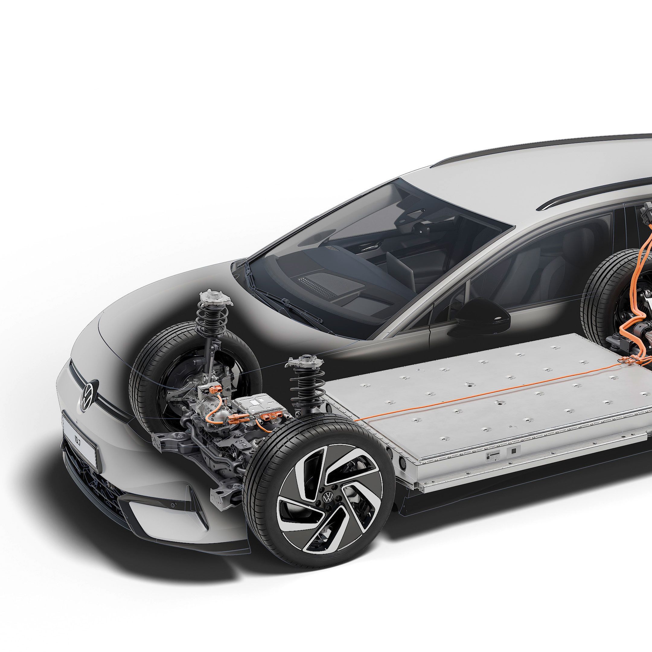 Elektromotor und Aufbau des neuen Volkswagen ID.7 Tourer Pro S