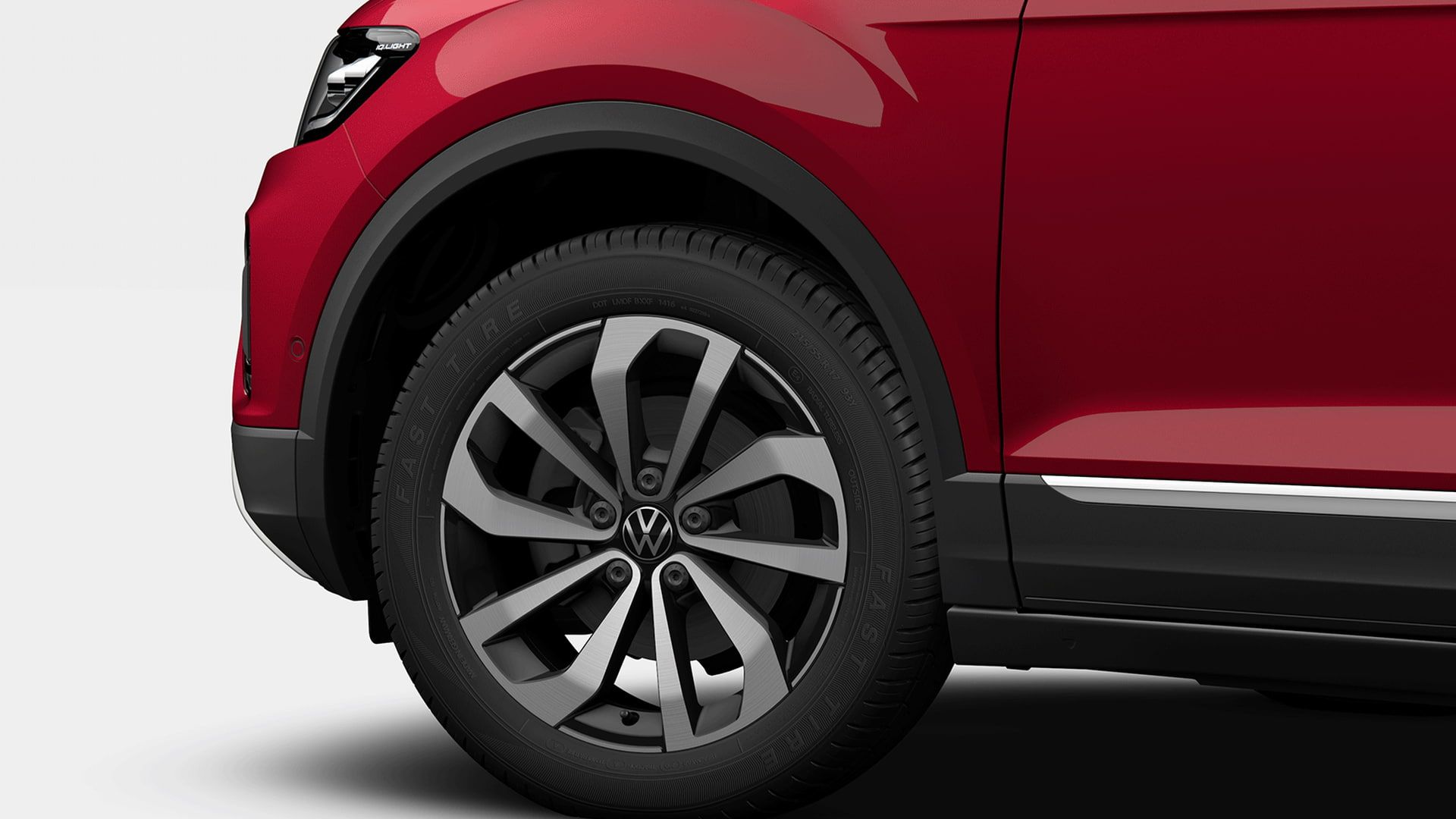 VW T-Roc Cabriolet 17-Zoll-Leichtmetallrad „Johannesburg“ in Schwarz / glanzgedreht