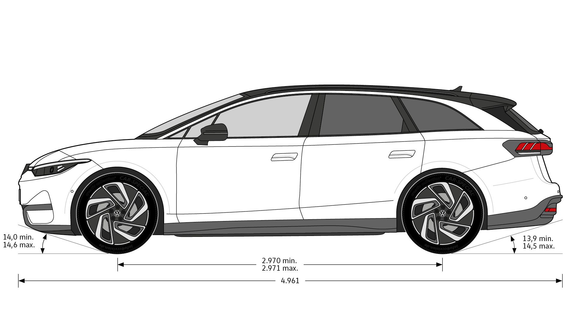 VW ID 7 Tourer Pure 150 KW Technische Daten Abmessungen Reichweite