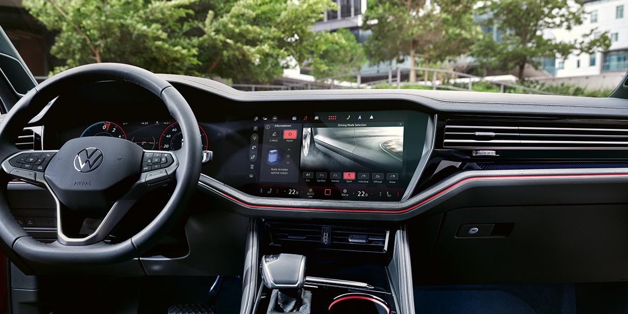 Blick auf den Interior eines Touareg eHybrid