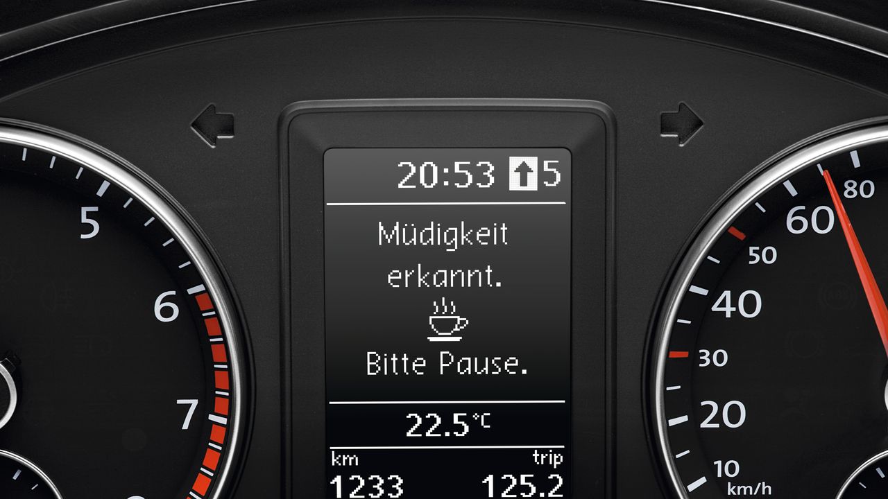 Anzeige der Müdigkeitserkennung beim VW Scirocco