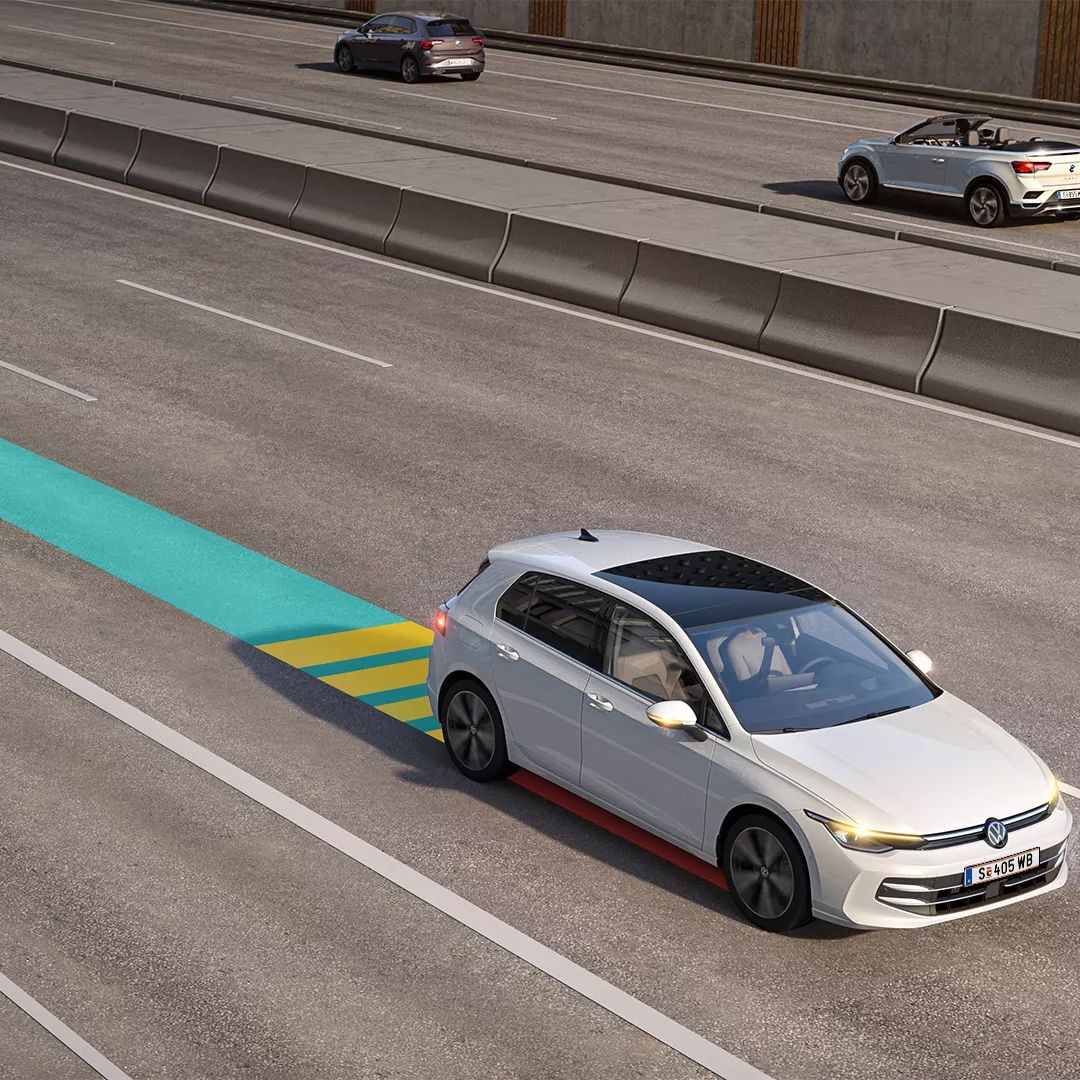 Assistenzsystem "Emergency Assist" im VW Golf 