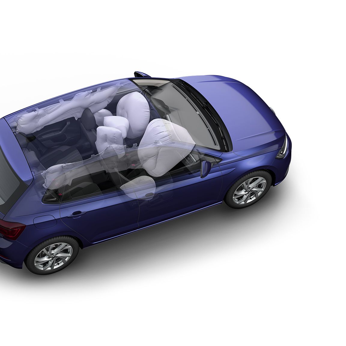 Abbildung zeigt Airbags im VW Polo