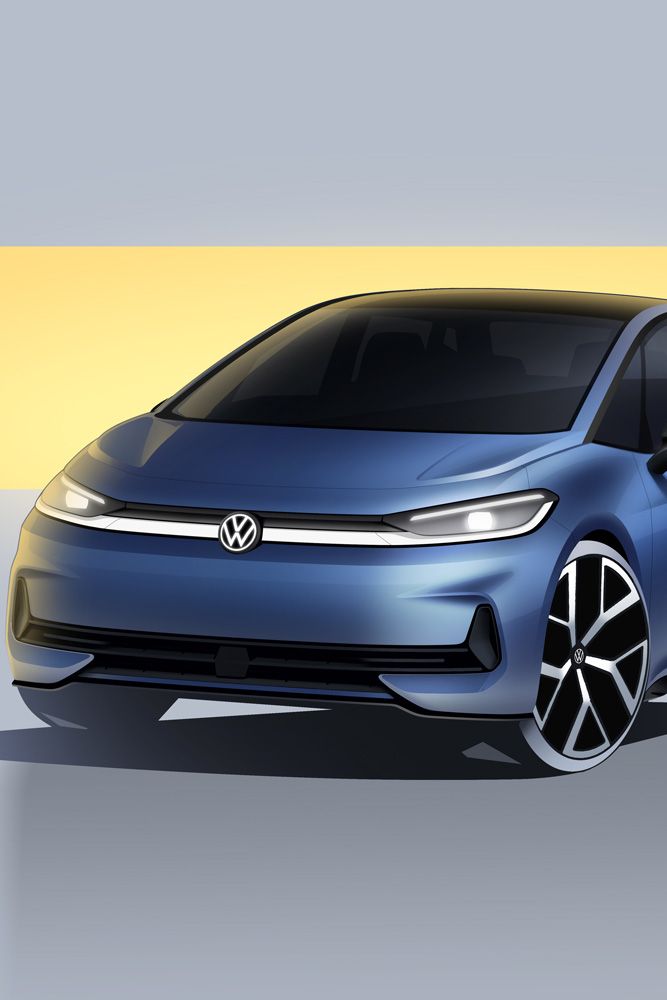 Seitliche Frontansicht der Designstudie des ID.3 Neo.