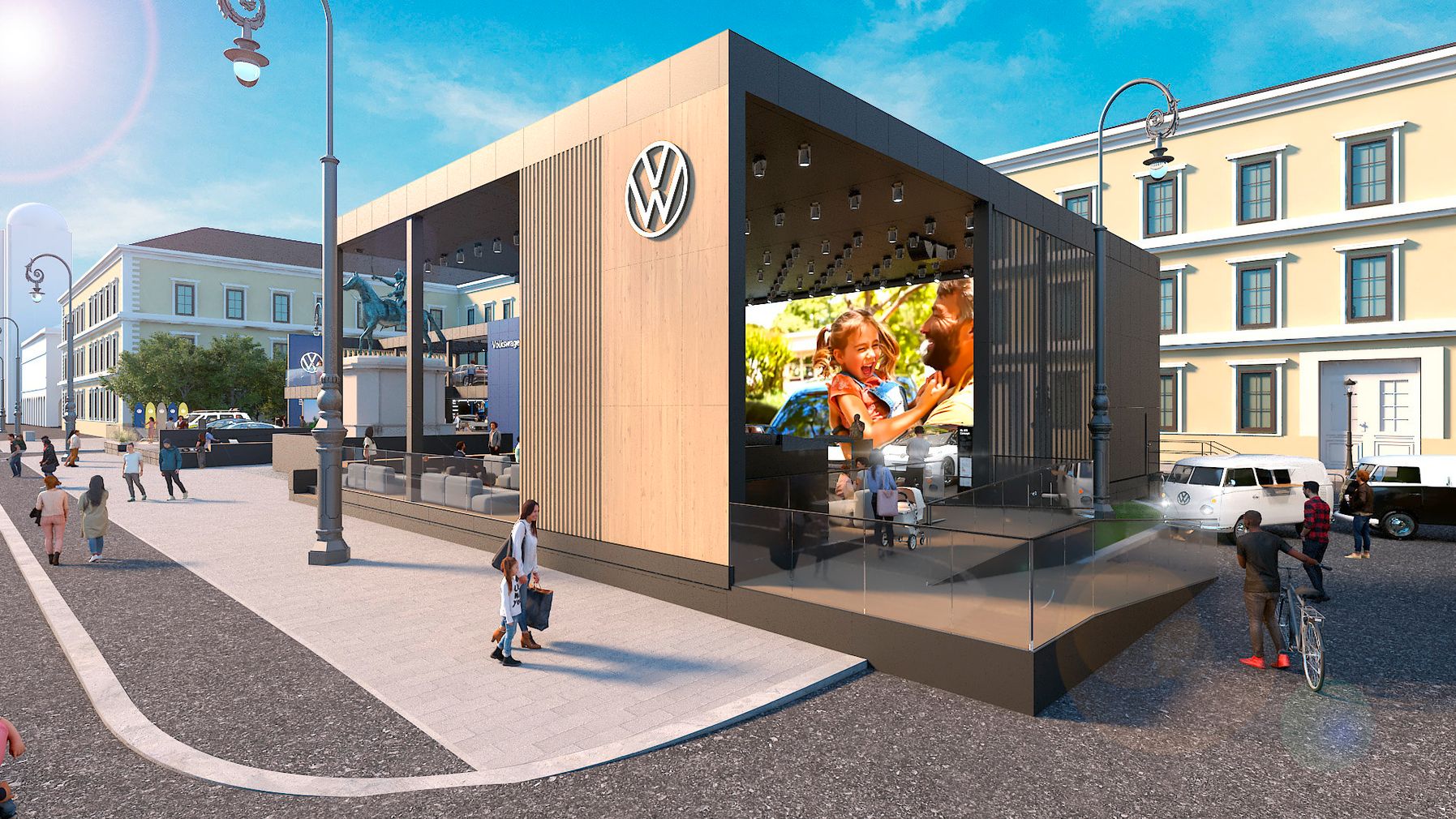 Im Herzen der Münchner City: der Open Space von Volkswagen.