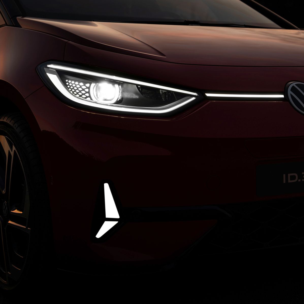 Front mit Scheinwerfern des ID.3 GTX