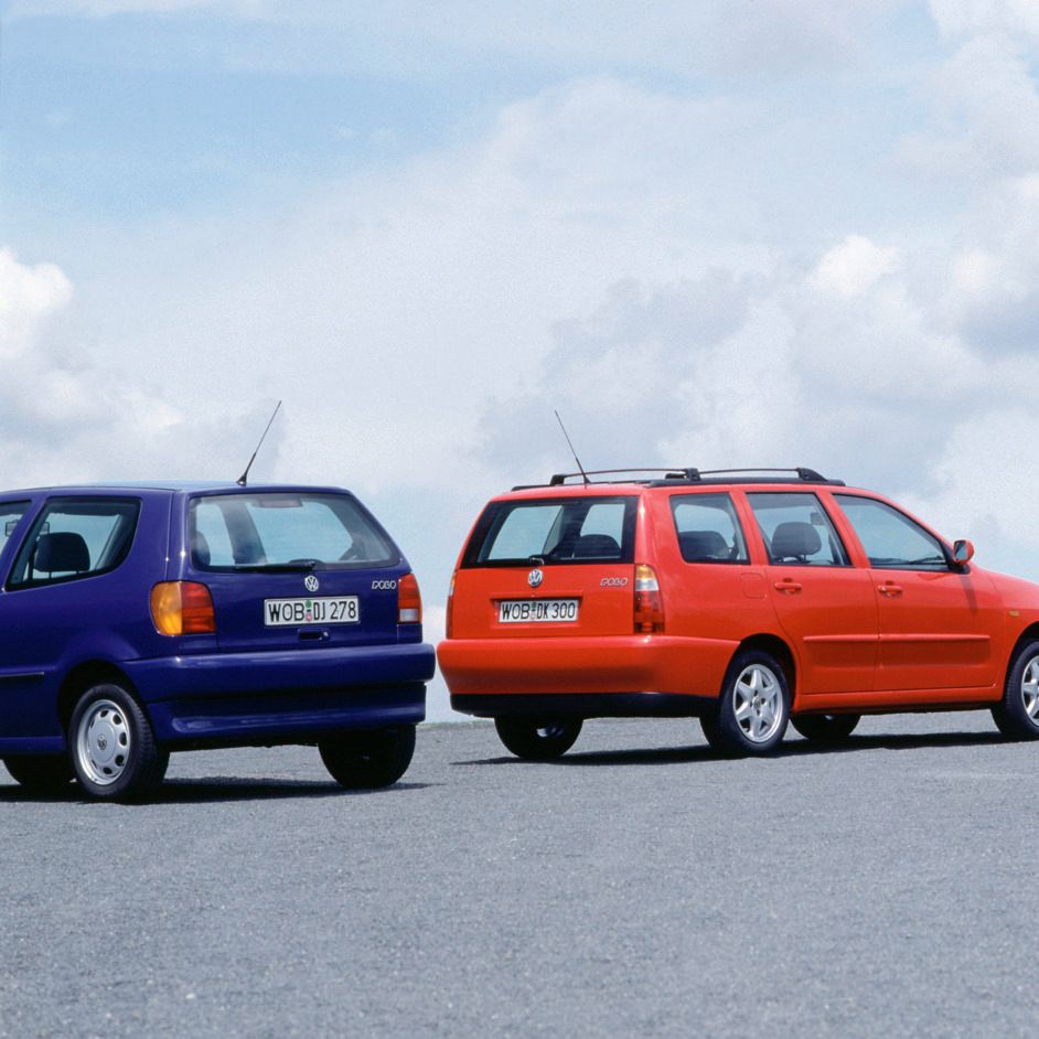 Verschiedene Varianten des VW Polo 3 nebeneinander