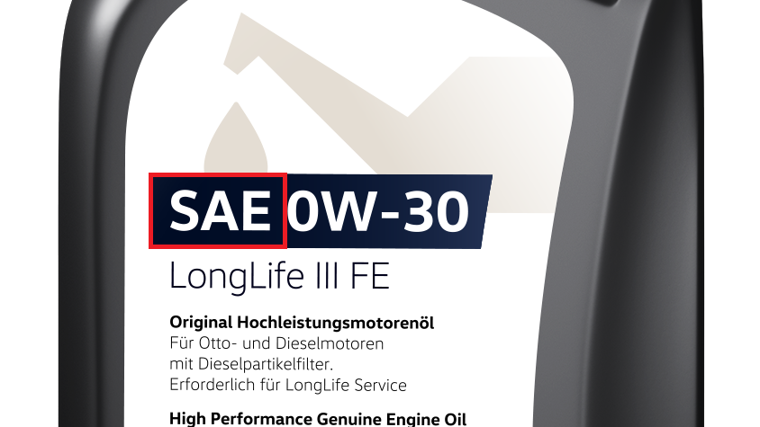 VW Motoröl Longlife III FE Ausschnitt SAE