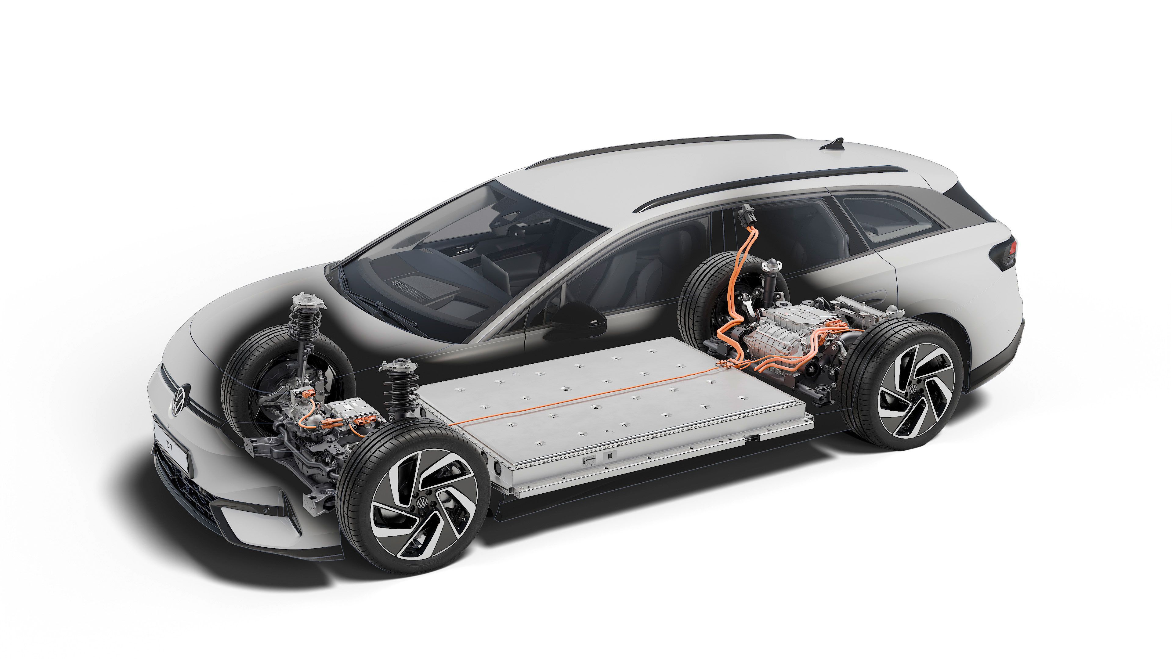 Elektromotor und Aufbau des neuen Volkswagen ID.7 Tourer Pro S