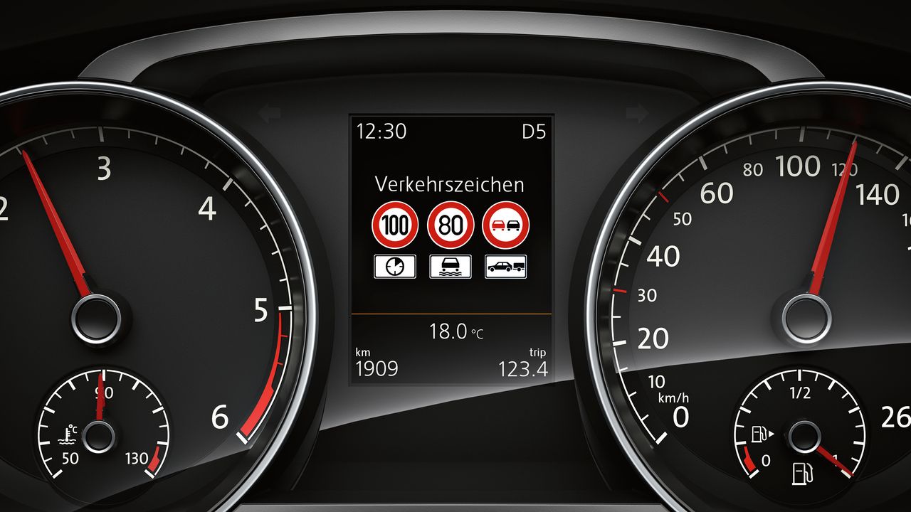 vw volkswagen cc verkehrszeichenerkennung