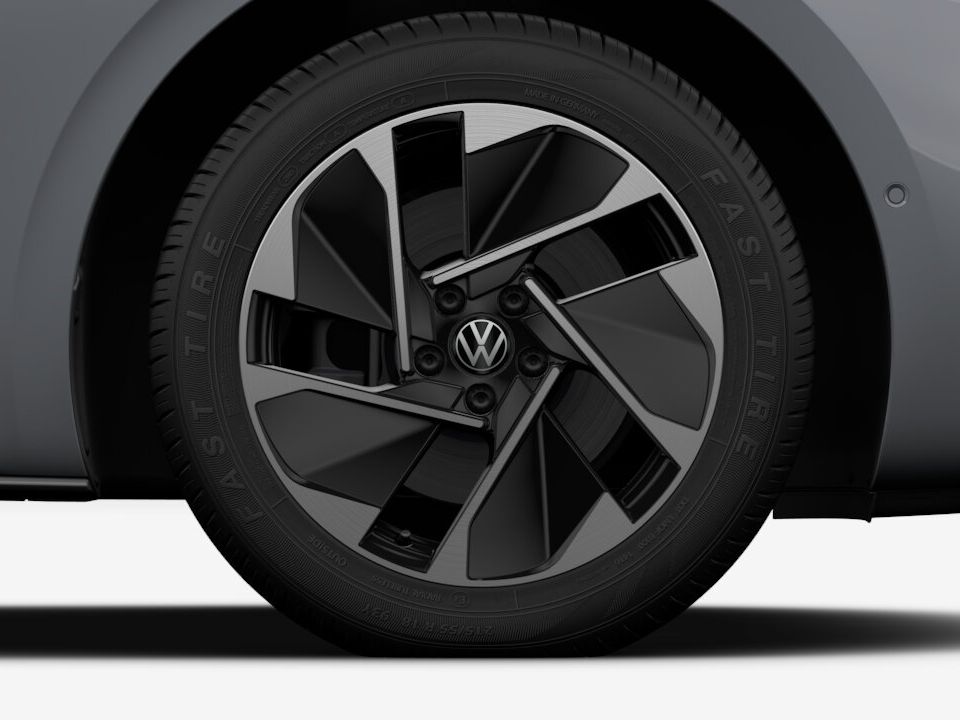 Detailaufnahme der optionalen 18-Zoll-Felge East im VW ID.3