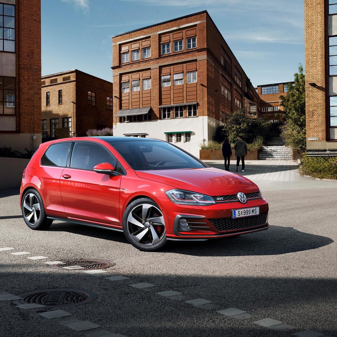 vw volkswagen golf gti rot seitenansicht