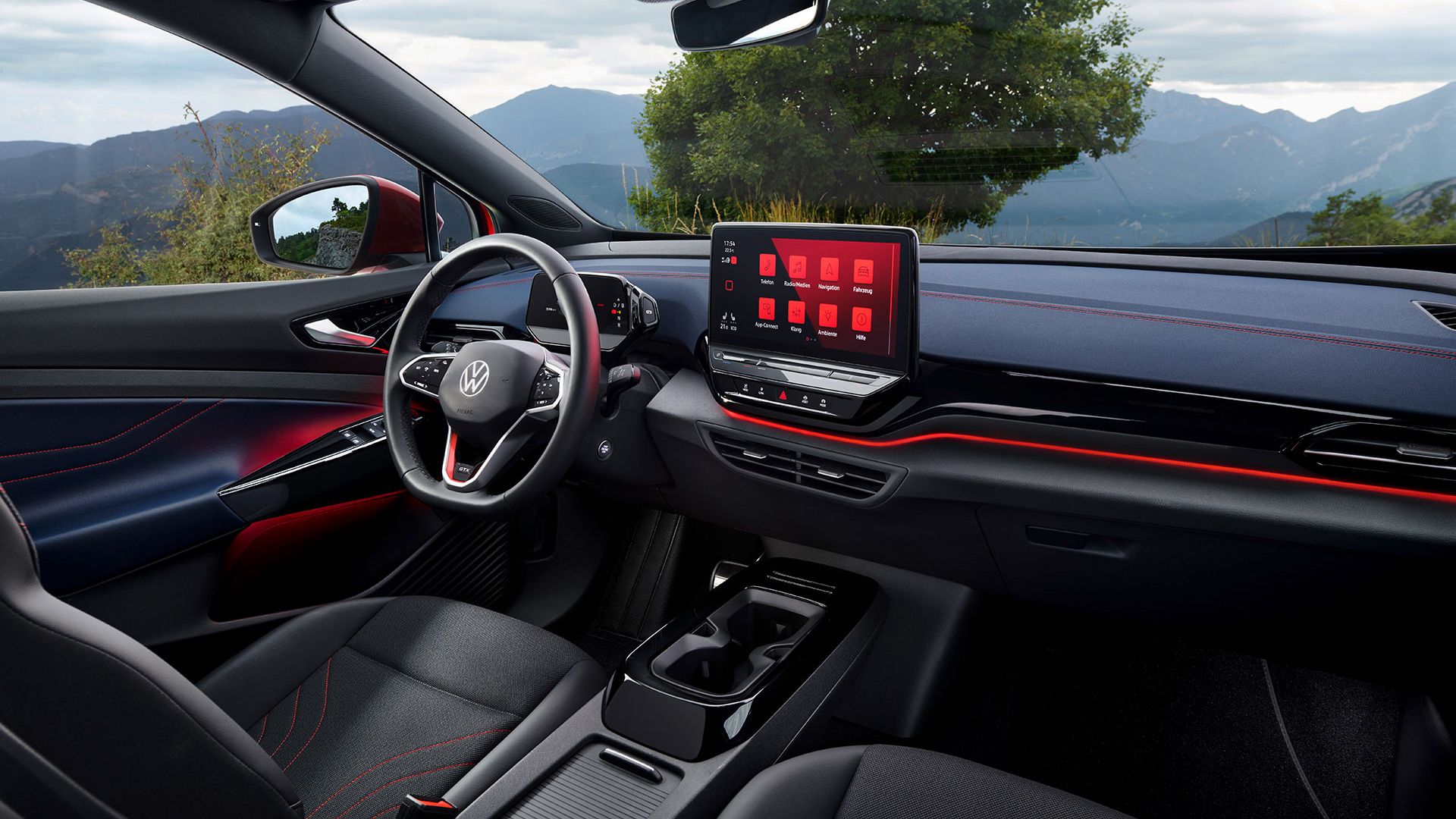 Interieur und Ambientebeleuchtung des VW ID.5 GTX