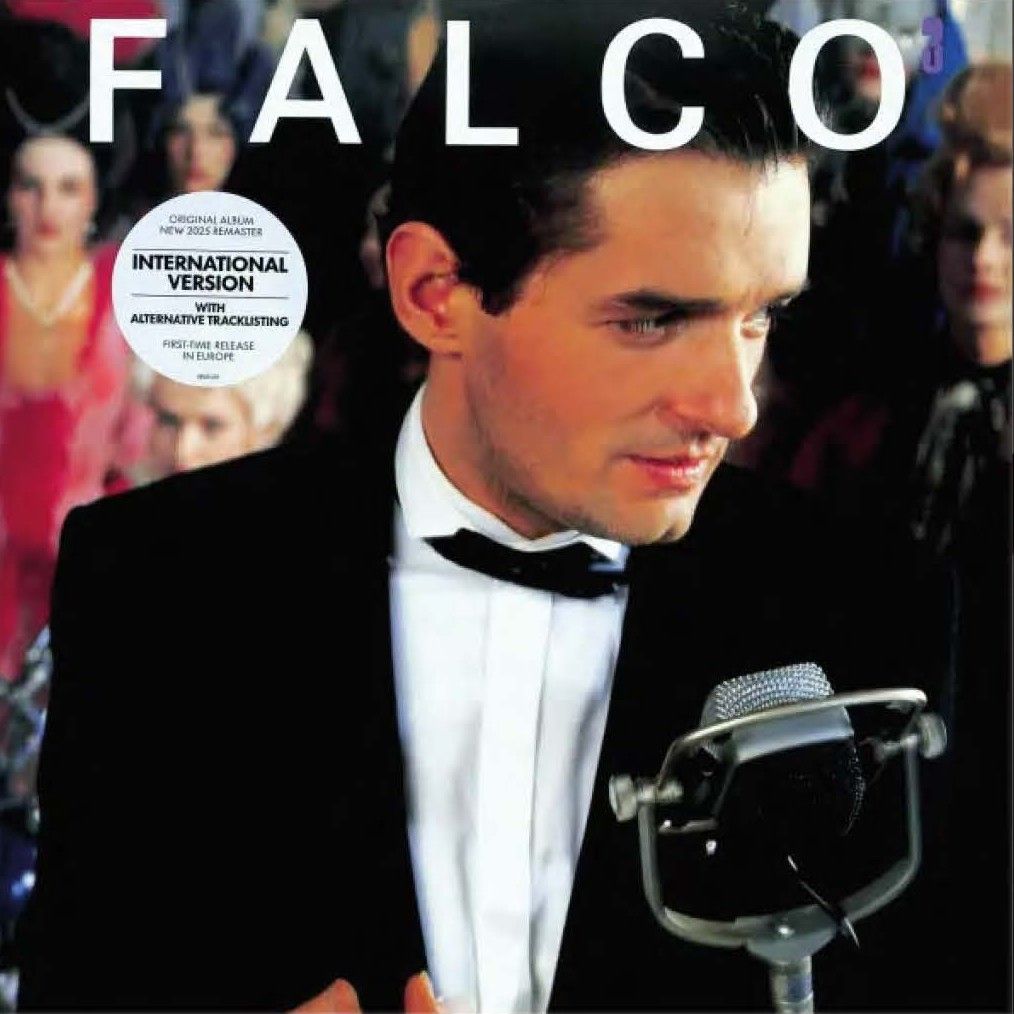 Die Falco-Vinyl mit Falco-Aufschrift und -Bild zum VW Golf Falco Edition.