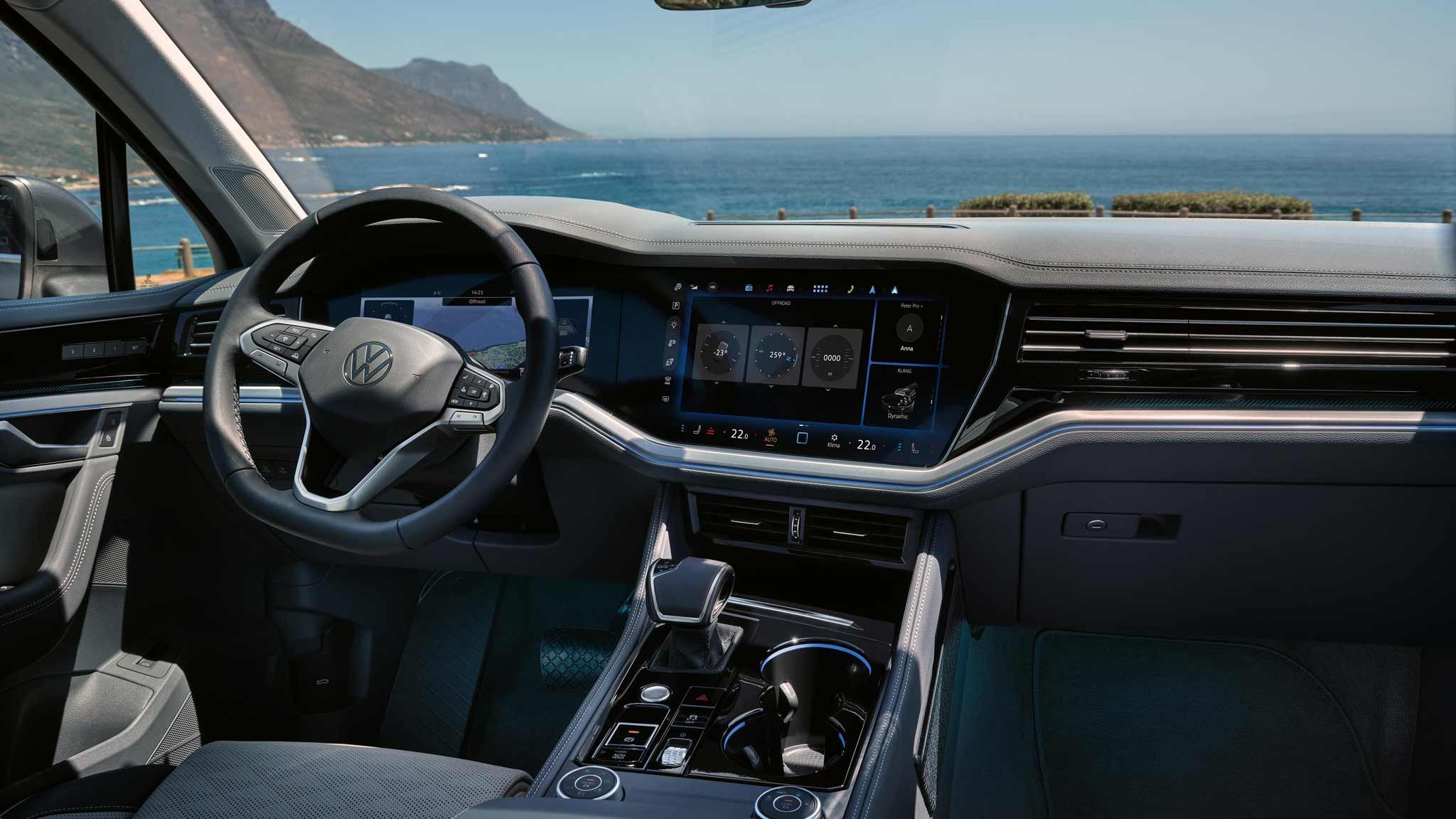 Blick auf den Interior eines Touareg eHybrid