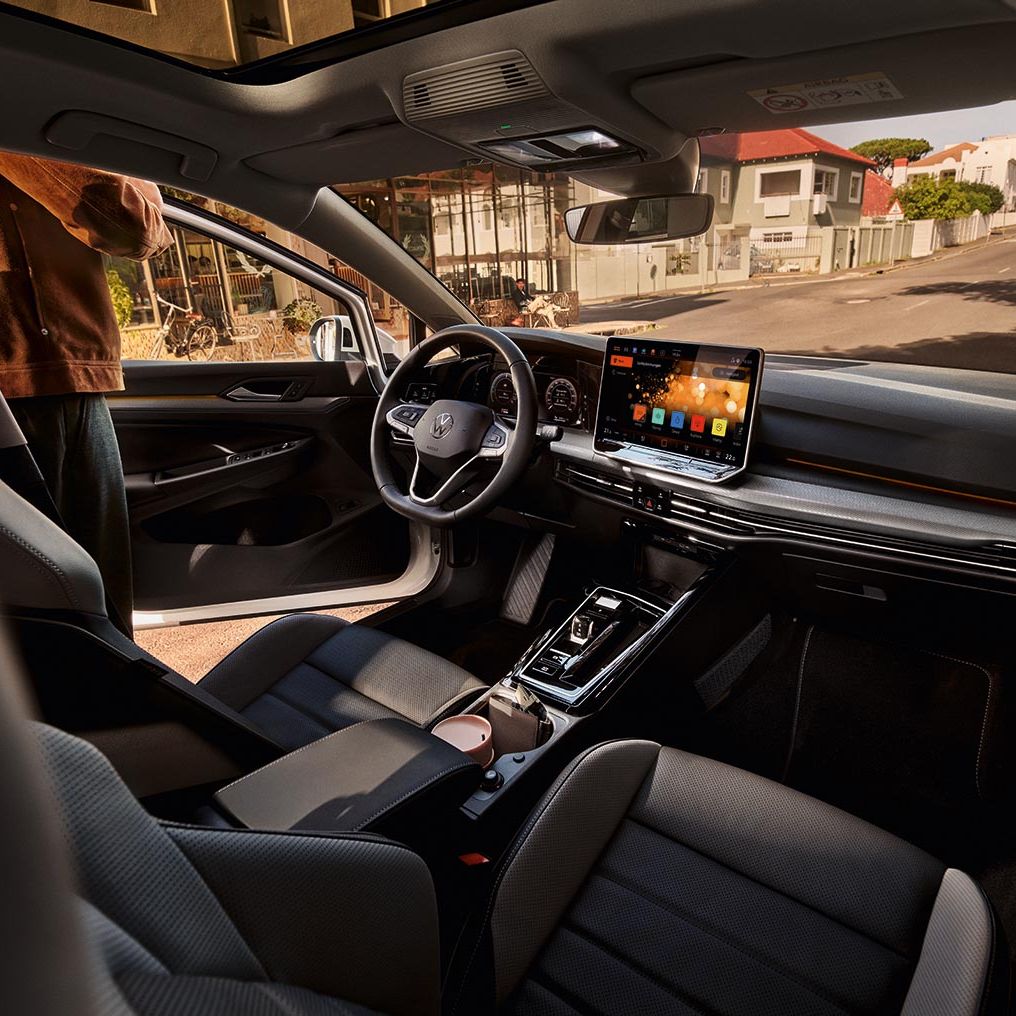 Ansicht des Interieurs eines VW Golf in der Ausstattungslinie Style