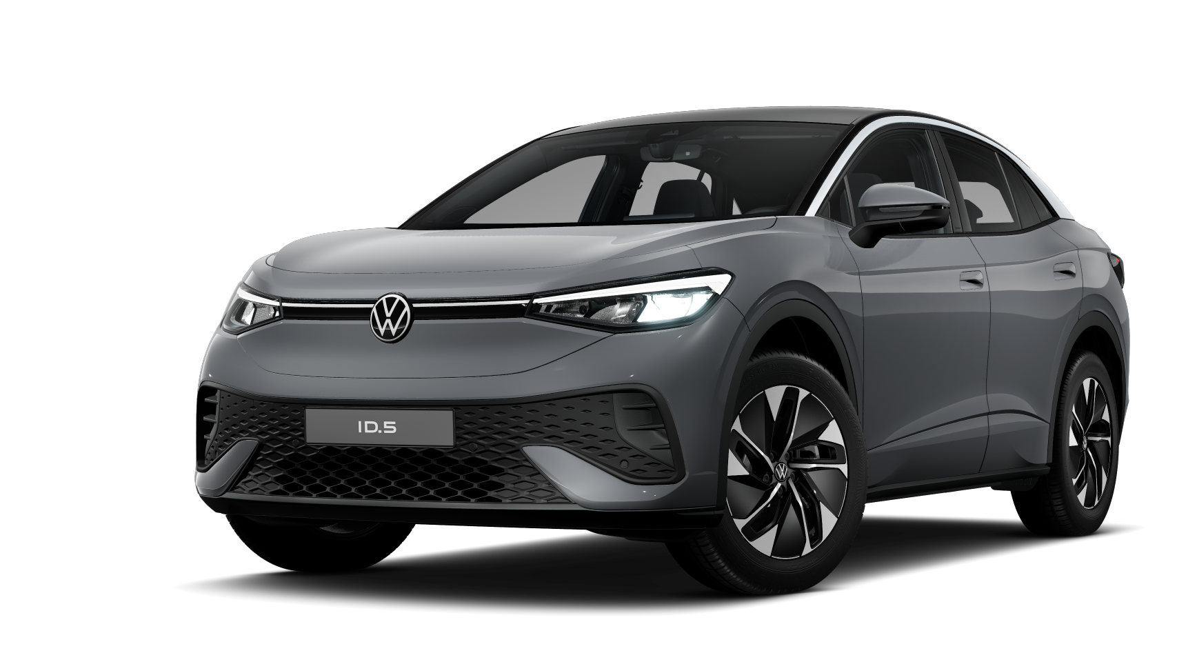 Frontansicht eines grauen VW ID.5