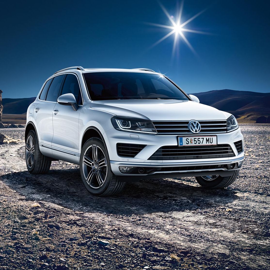 vw volkswagen touareg weiß frontansicht