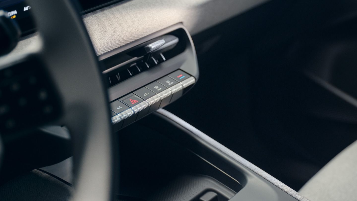 Detailansicht der Mittelkonsole im VW ID. Polo Style.